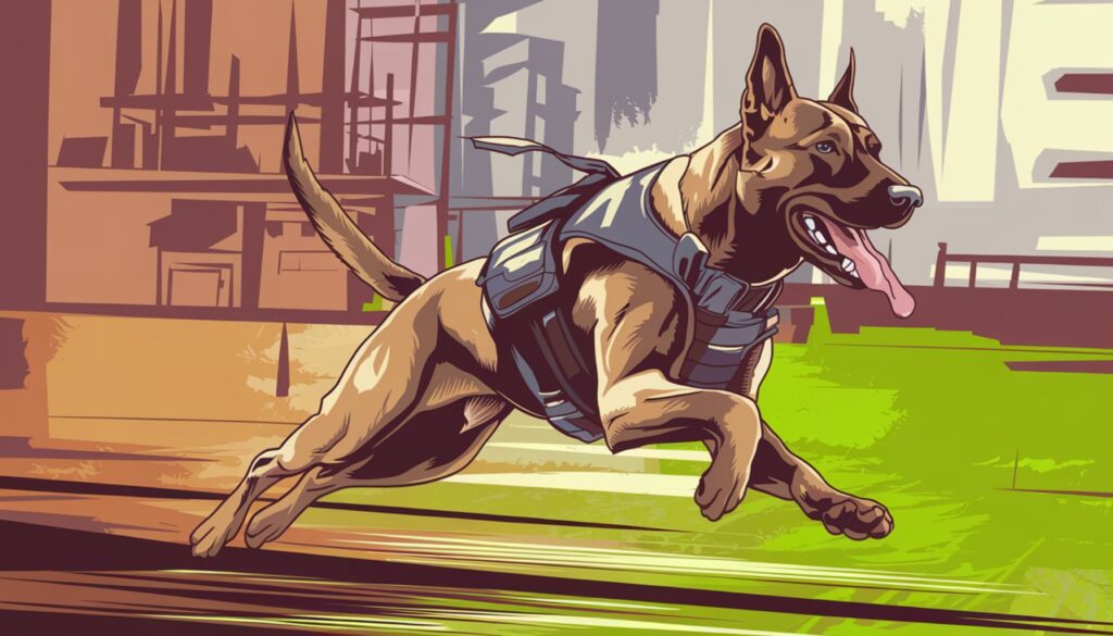 Belgian Malinois Working Dog Vector Illustration