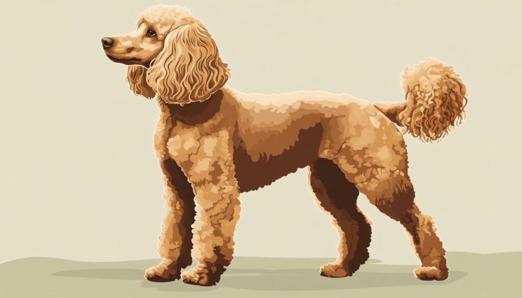 Vector Illustration of a Standard Poodle