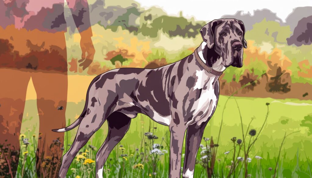 Great Dane Working Dog Vector Illustration