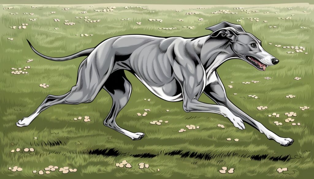 Vector illustration of a Greyhound running at full speed