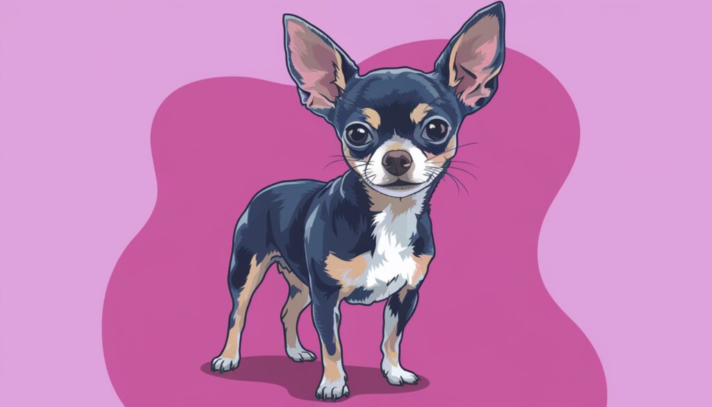 Vector illustration of a Chihuahua with large ears