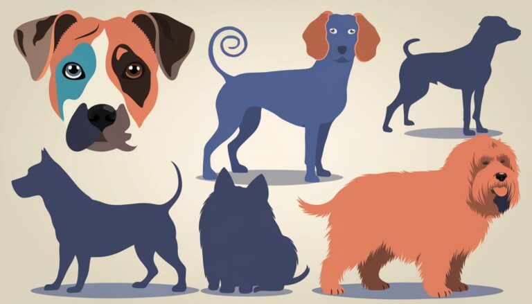 Rare dog breeds vector illustration showcasing unique canine profiles