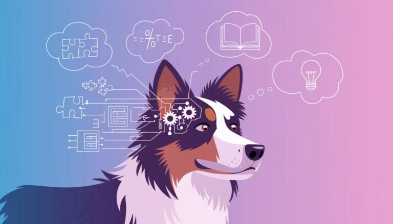 Vector illustration of a smart dog breed showcasing canine intelligence