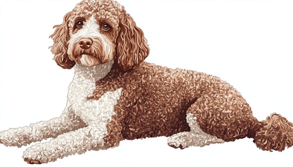 Lagotto Romagnolo vector illustration